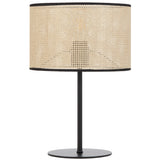Velice Table Lamp with Drum Rattan Shade