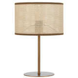 Velice Table Lamp with Drum Rattan Shade