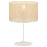 Velice Table Lamp with Drum Rattan Shade