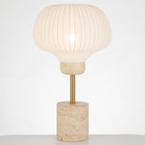 Vybor Travertine Lamp with Shade