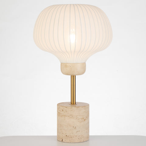 Vybor Travertine Lamp with Shade