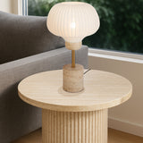 Vybor Travertine Lamp with Shade