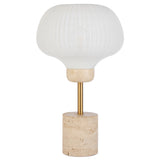 Vybor Travertine Lamp with Shade