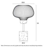 Vybor Travertine Lamp with Shade