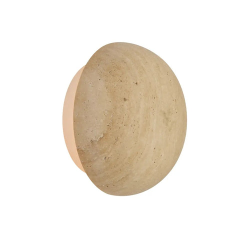 Casar Travertine LED Round Dot Wall Light