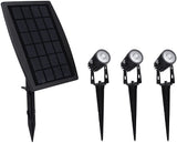 Solar Powered Garden Spot Lights Outdoor Waterproof Kit of 3