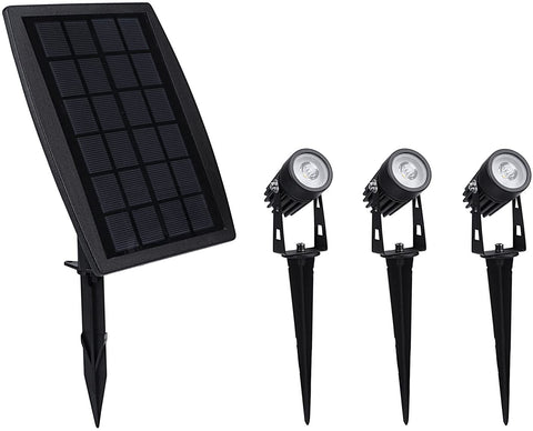 Solar Powered Garden Spot Lights Outdoor Waterproof Kit of 3