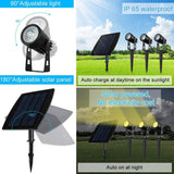 Solar Powered Garden Spot Lights Outdoor Waterproof Kit of 3