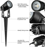 Solar Powered Garden Spot Lights Outdoor Waterproof Kit of 3