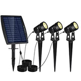 Solar Powered Garden Spot Lights Outdoor Waterproof Kit of 3