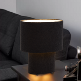 Verso Boucle Textured Fabric Table Lamp Oval