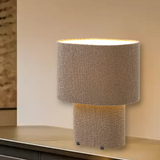 Verso Boucle Textured Fabric Table Lamp Oval