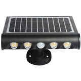 Multifunctional Solar LED Security Sensor Floodlight Black