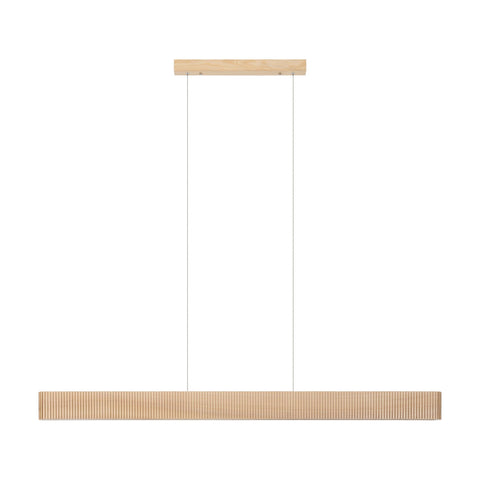 Mitchell LED Linear Bar Pendant Light Fluted Timber