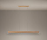 Mitchell LED Linear Bar Pendant Light Fluted Timber
