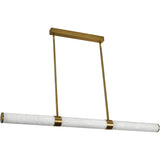 Bower Modern Alabaster Stone Pendant Light Brass