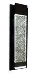 Coot LED Exterior Bubble Glass Linea Outdoor Wall Light Black