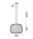 Labu Dimple Patterned Glass Pendant Light