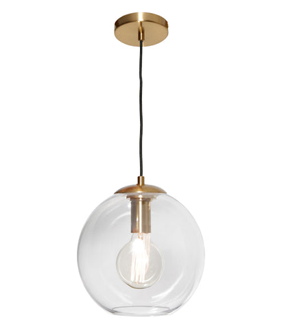 Clear glass discount globe pendant