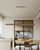 Mitchell LED Linear Bar Pendant Light Fluted Timber