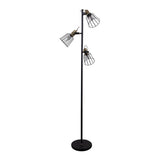 Ashley Metal Cage Lamps Black/Antique Brass