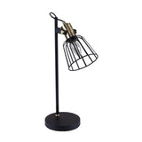 Ashley Metal Cage Lamps Black/Antique Brass