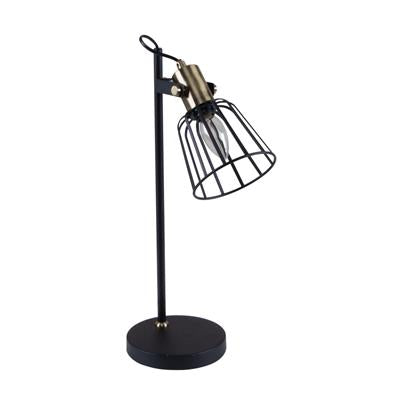 Ashley Metal Cage Lamps Black/Antique Brass
