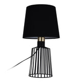 Ashley Metal Cage Lamps Black/Antique Brass