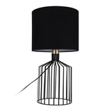 Ashley Metal Cage Lamps Black/Antique Brass