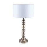 Sandra Table Lamp with White Fabric Drum Shade