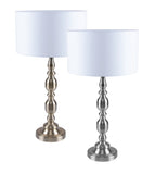 Sandra Table Lamp with White Fabric Drum Shade