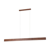 Mitchell LED Linear Bar Pendant Light Fluted Timber