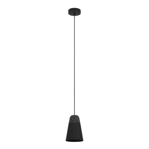 Canterras Pendant Light Black Metal with Terrazzo