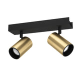 Cumaribo LED GU10 Spotlight Black with Brushed Brass