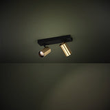 Cumaribo LED GU10 Spotlight Black with Brushed Brass