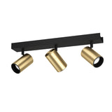 Cumaribo LED GU10 Spotlight Black with Brushed Brass
