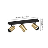 Cumaribo LED GU10 Spotlight Black with Brushed Brass