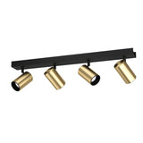 Cumaribo LED GU10 Spotlight Black with Brushed Brass