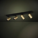 Cumaribo LED GU10 Spotlight Black with Brushed Brass