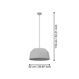 Contrisa 1lt Metal Hanging Pendant Light