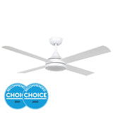 Eglo Stradbroke DC 4 Blade ABS Remote Ceiling Fan with LED Light