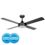 Eglo Stradbroke DC 4 Blade ABS Remote Ceiling Fan with LED Light