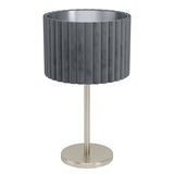 Tamaresco Table Lamp with Ribbed Velvet Fabric Drum Shade