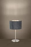 Tamaresco Table Lamp with Ribbed Velvet Fabric Drum Shade