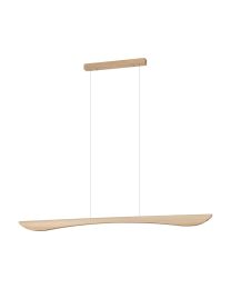 Natalie LED Linear Pendant Light Bar Timber