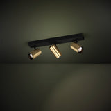 Cumaribo LED GU10 Spotlight Black with Brushed Brass