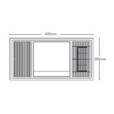 Mercury Bathroom 3in1 Light/Heat/Exhaust Fan
