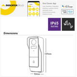 Mercator Ikuu Smart Wifi Security DIY Rechargeable Video Door Bell Camera