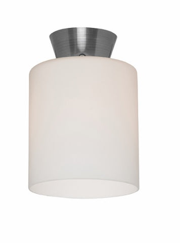 Jake DIY Opal Glass Batten Fix Brushed Chrome