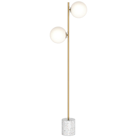 Sophia Terrazzo 2lt Floor Lamp with Opal Glass Balls